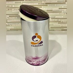 Teavana Silver Canister with Purple Lid